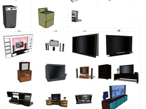 電器模型與家居設計圖資源 66.49MB單體模型庫下載指南